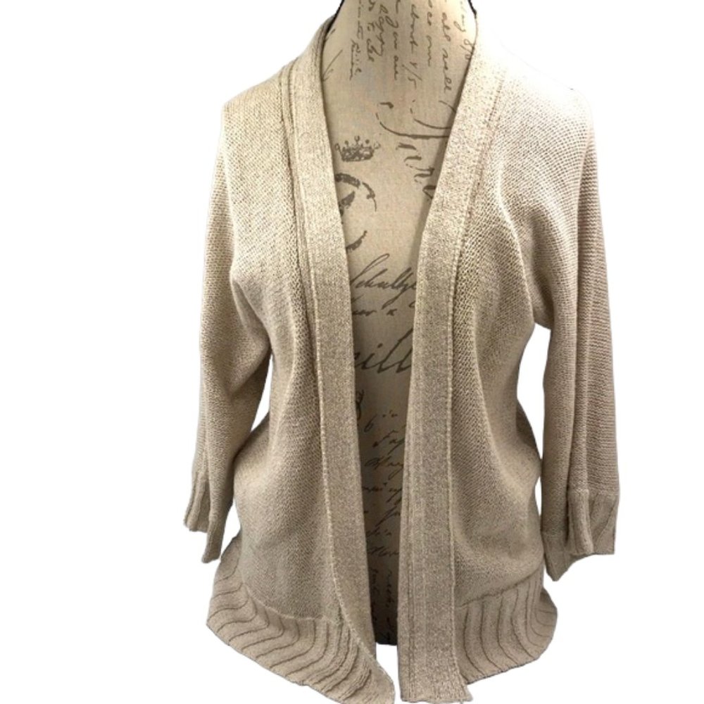 Chico’s Beige Cardigan Sweater Size 2